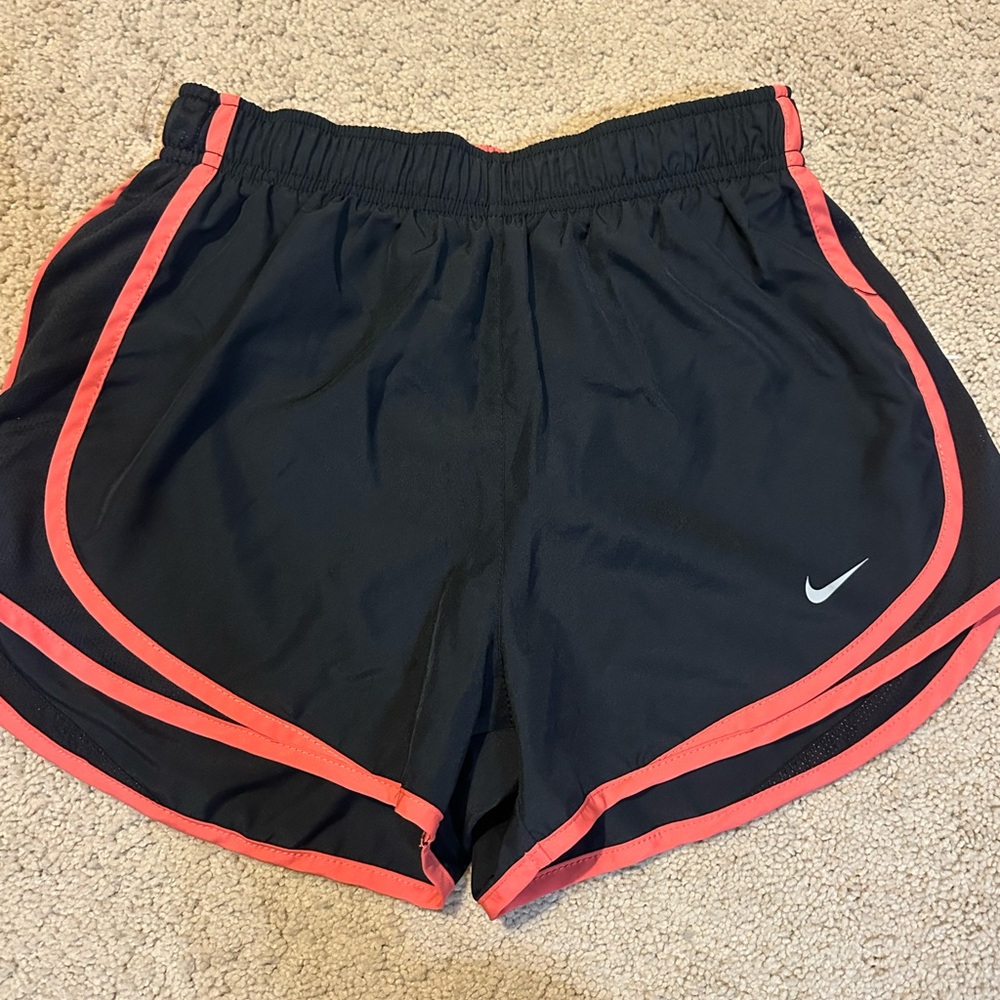 Nike Women's Black and orange Athletic Shorts